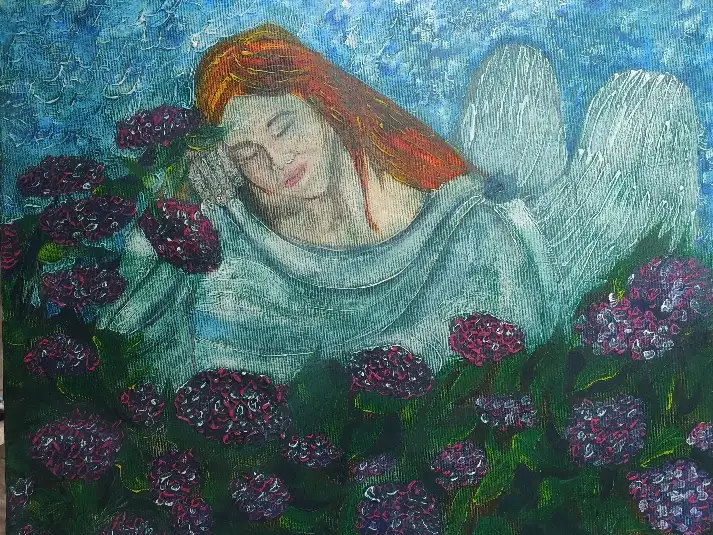 L'ange des hortensias